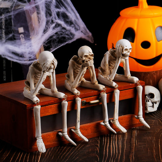 Halloween Decorations-Skull Resin Ghost Festival Atmosphere