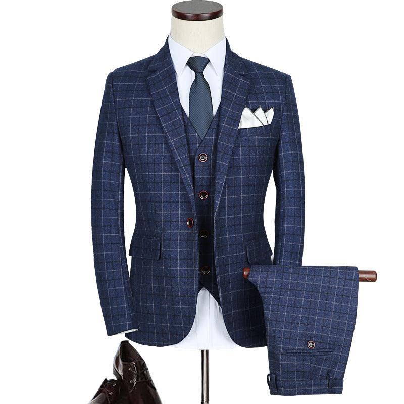 Plus Size Mens Three-piece Business Suit