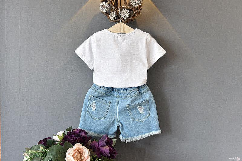 Girls Short-Sleeved T-Shirt & Shorts Set