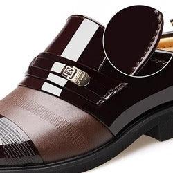 Mens Business Casual Formal Patent Leather Shoes