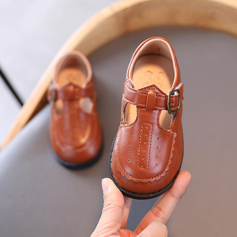 Boys & Girls Fashionable Breathable PU Leather Shoes