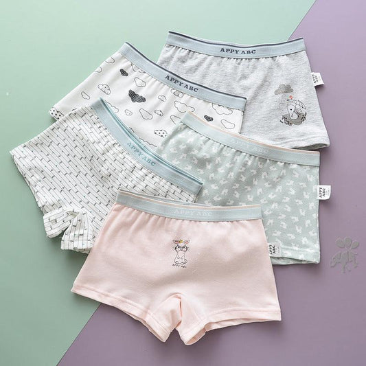 Girls Underwear Cotton' Knicker Boxers x 5