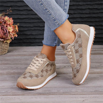 Ladies Cute Flower Print Sports Trainers