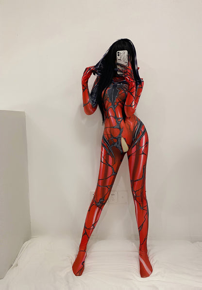 Halloween Sexy Lingerie Bodysuit Cosplay Costume  Female Zipper Crotch