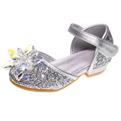 Girls Stunning Crystal Rhinestone Single Shoes