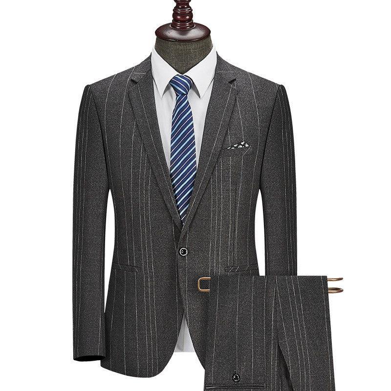 Mens 2Pc Stylish Striped Business- Formal Suits