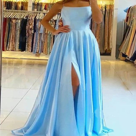 Stunning Evening Dress Prom Robe Simple Split