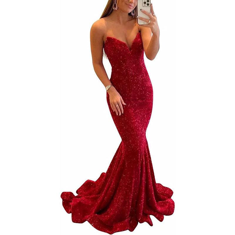 Ladies Sequin Evening Dresses - Various Colours