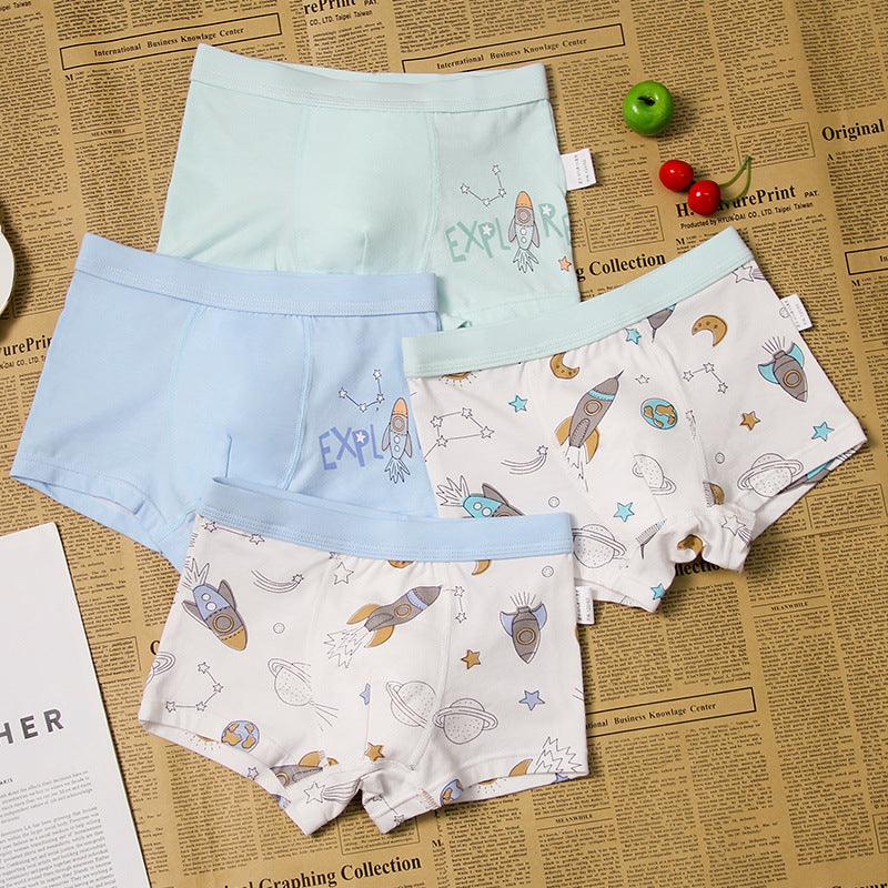 Boys Cartoon Cotton Boxer Shorts X 4