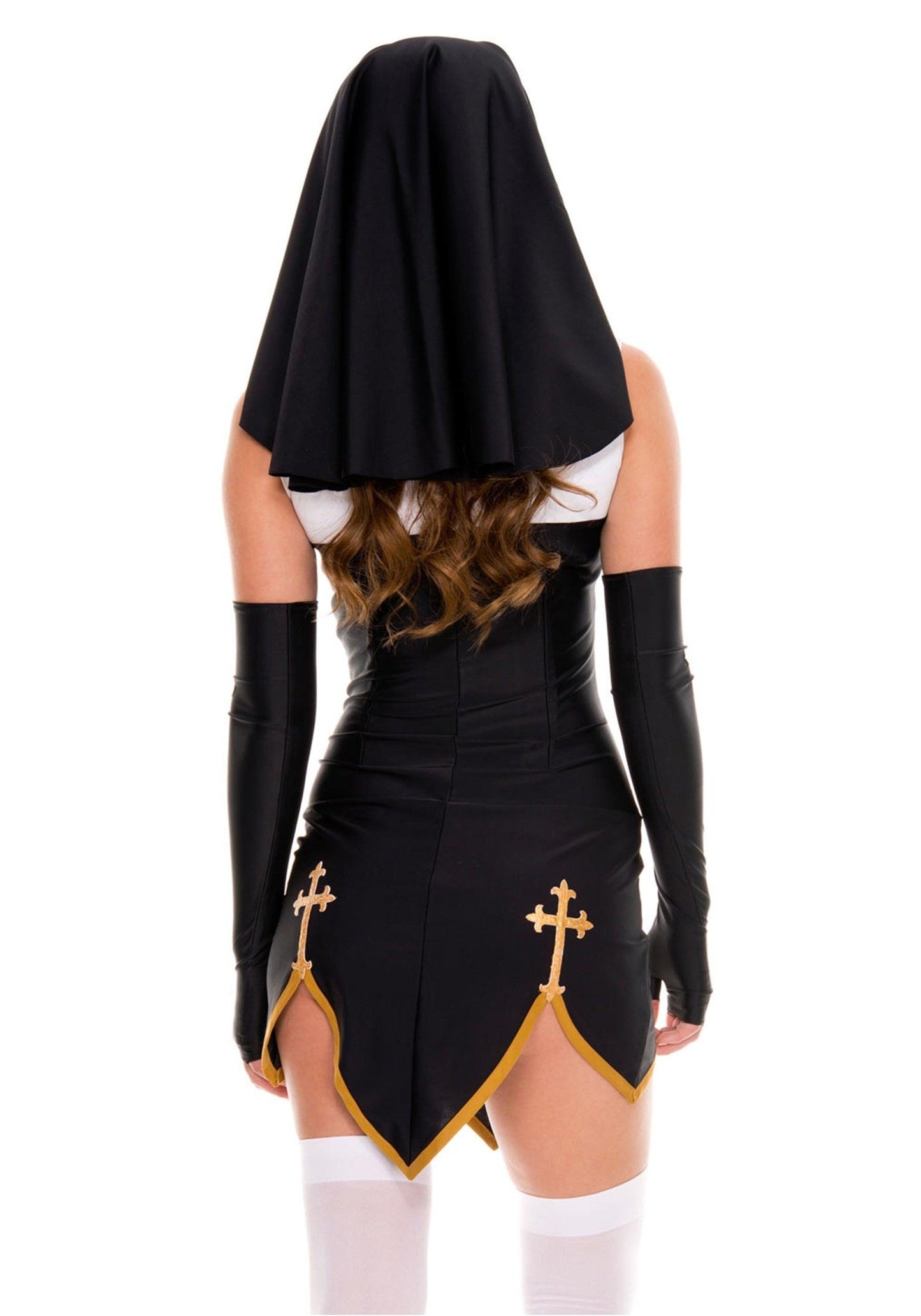 Religious Sister Fancy Dress Sexy Bad Habit Nun Costume- Adult