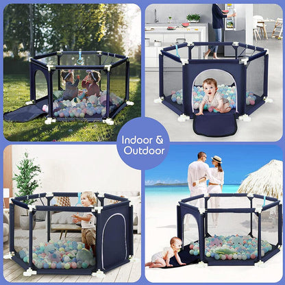 Large Baby Playpen Toddlers Infant Activity Centre Safety Play Fence Yard