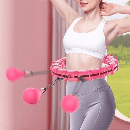 Weight Loss Smart Weighted Fitness Hoops Equipment Infinity Hoop Plus Size Detachable 24 Knots, Abdomen Fitness, For Beginners