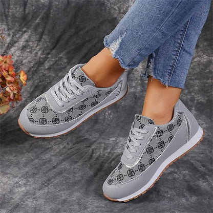 Ladies Cute Flower Print Sports Trainers