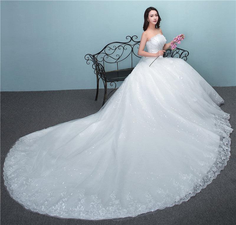 Wedding Dress Large Tail Wedding Dress