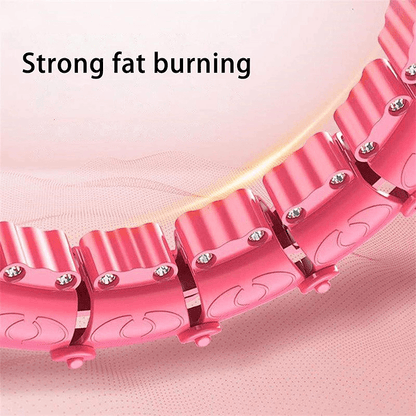 Weight Loss Smart Weighted Fitness Hoops Equipment Infinity Hoop Plus Size Detachable 24 Knots, Abdomen Fitness, For Beginners