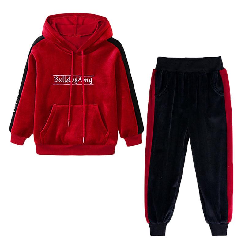 Girls Lace Detail Hoodies & Joggers 2Pc Suit