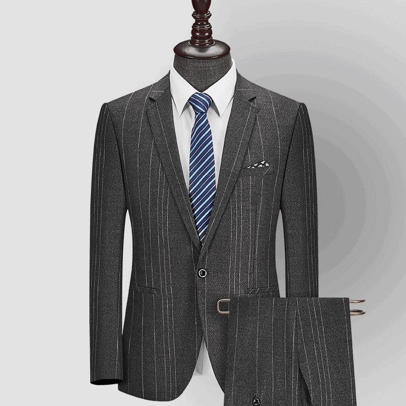 Mens 2Pc Stylish Striped Business- Formal Suits