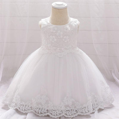 Girls Beautiful Embroidered Lace Princess Dress