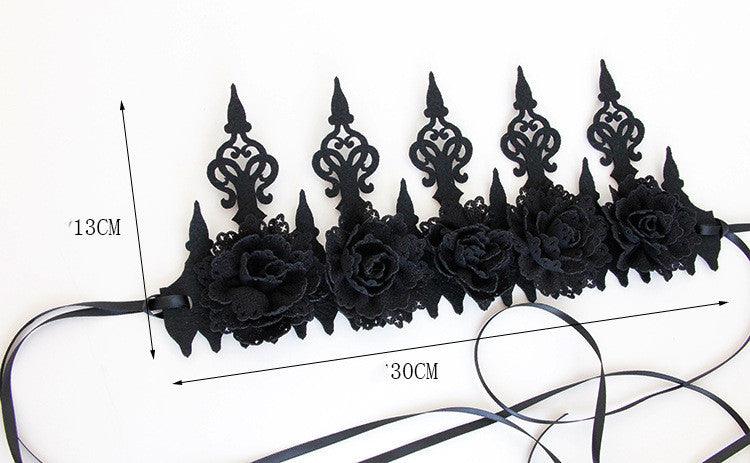 Black Crown Makeup, Mask, Garland, Headband