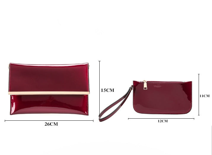 Patent Leather Handbags 3 Sets