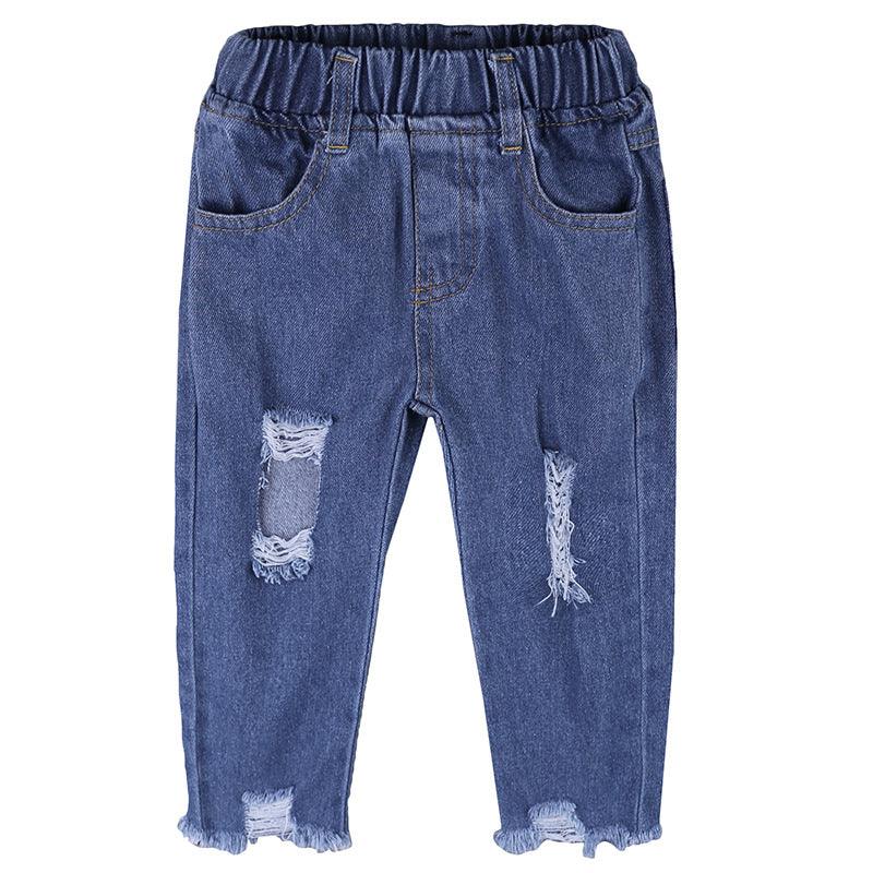 Girls' Ruffle Top Jeans & Headband Set