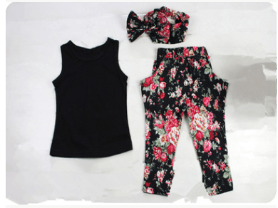 Girls Floral Outfit Set