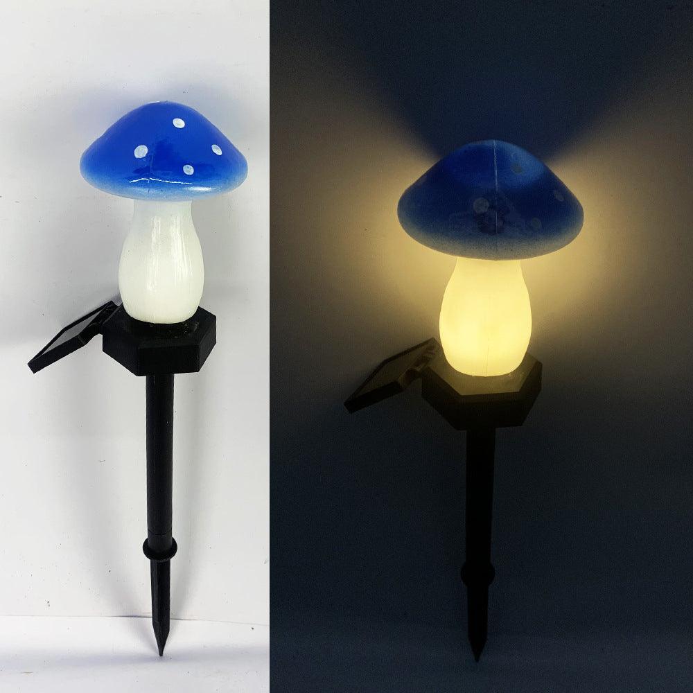 Solar-Powered Plastic Mushroom Night Light for Outdoor Spaces such as Courtyards, Gardens, Balconies, and Lawns - Waterproof Landscape Ornament with Colourful Illumination