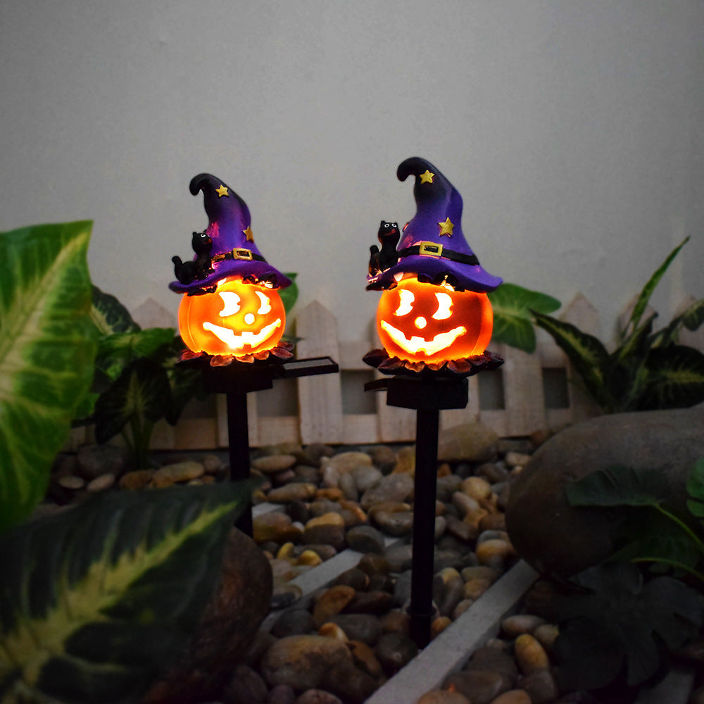 Halloween Solar Pumpkin Lamp Iron Outdoor Creative Atmosphere