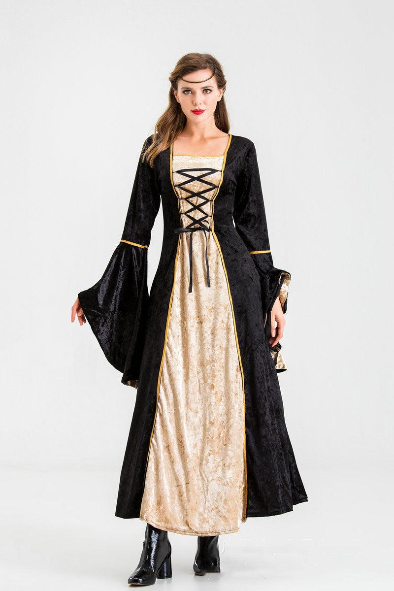 Medieval Retro Performance Costume: Irish Velvet Dress