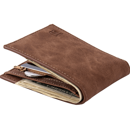 Wallets with Coin Bag & Zipper - Mens