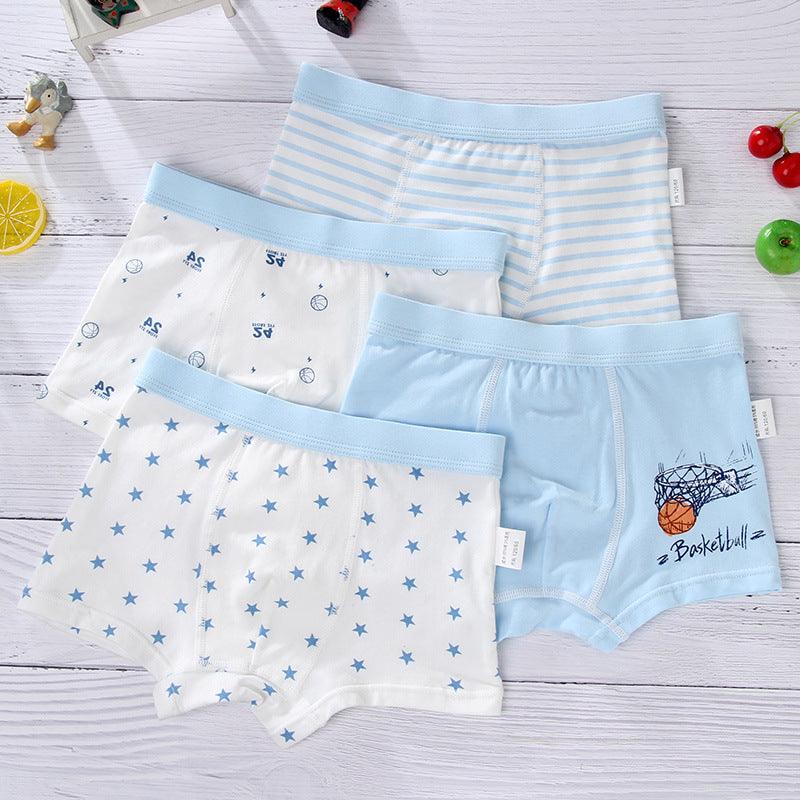 Boys Cartoon Cotton Boxer Shorts X 4