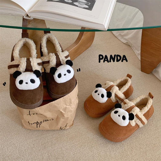 Boys & Girls Warm With Velvet Outdoor Cotton Slippers