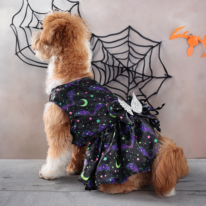 Halloween Angel Wings Pumpkin Or Bat Dog Costumes