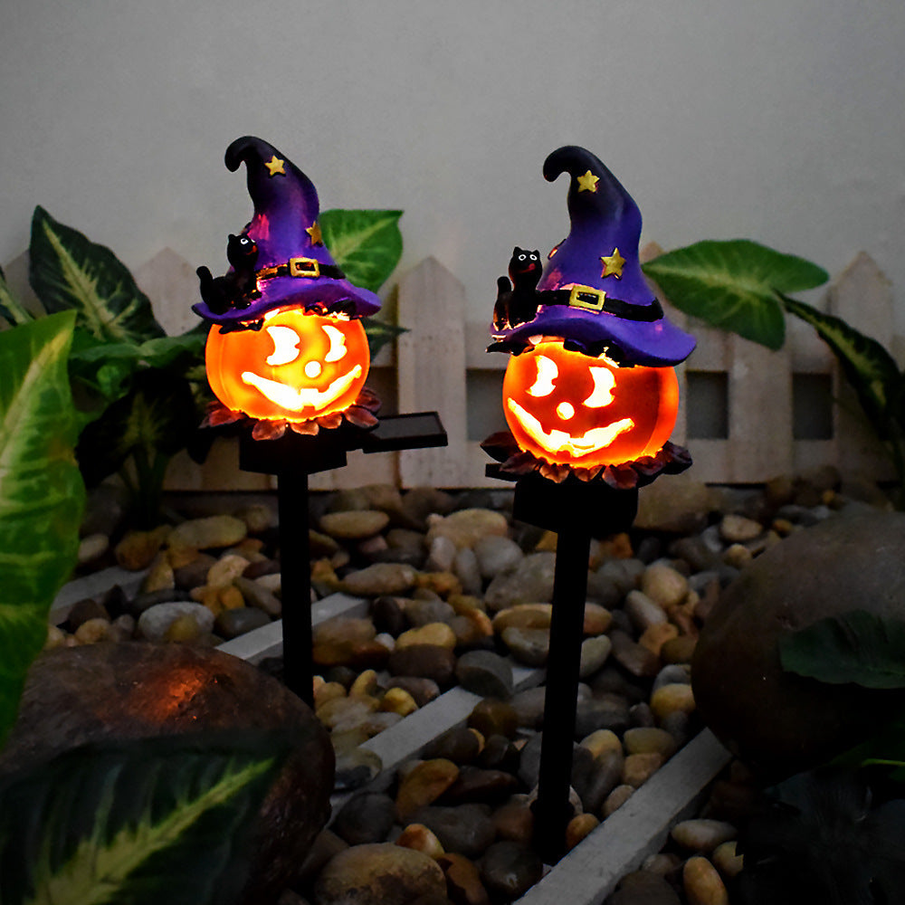 Halloween Solar Pumpkin Lamp Iron Outdoor Creative Atmosphere