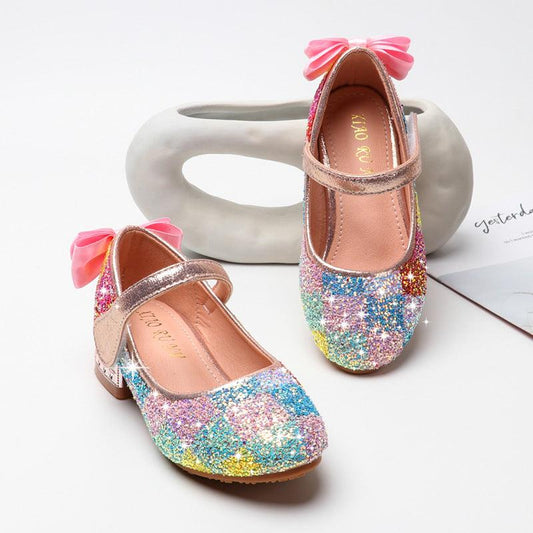 Girls Stunning Princess Flash Diamond Shoes oft Sole 4-13 Years