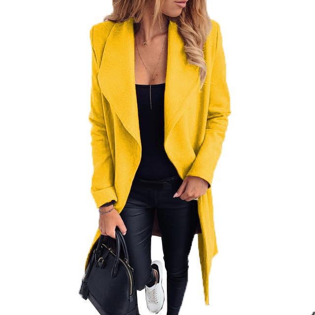 Stylish Lapel Ladies Coat