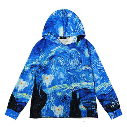 Abstract Night Sky Pullover Terry Boys Hoodie