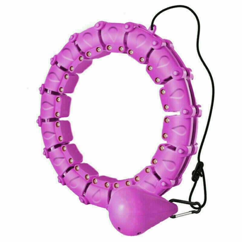 Weight Loss Smart Weighted Fitness Hoops Equipment Infinity Hoop Plus Size Detachable 24 Knots, Abdomen Fitness, For Beginners