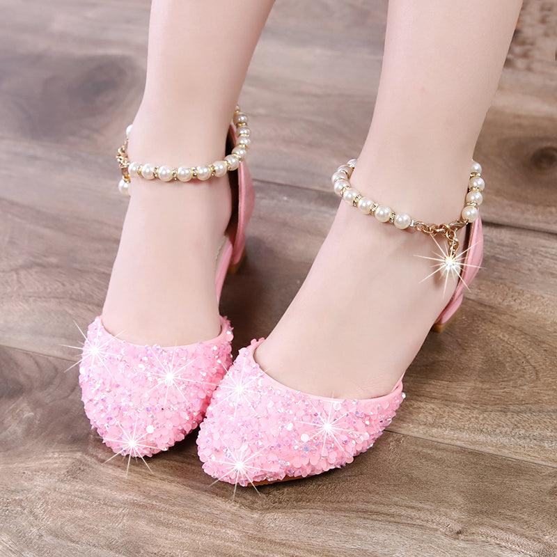 Girls' High Heels Little Princess Sandals Shoes