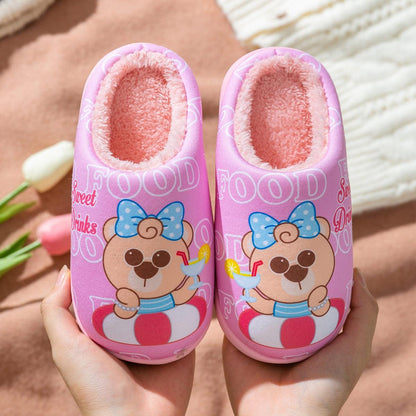 Children's Cotton Slippers Boys & Girls Indoor-Warm