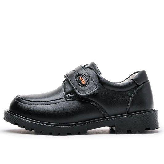 Boys Shoes Black Leather Toe Top Layer Cowhide-Soft Sole