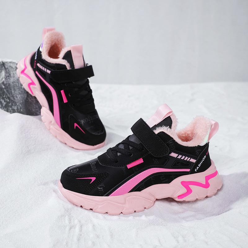 Girls Waterproof Leather Casual Trainers