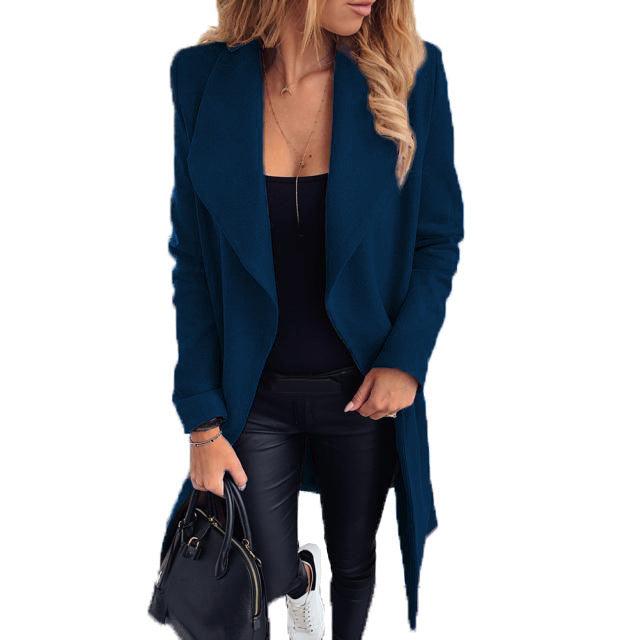 Stylish Lapel Ladies Coat