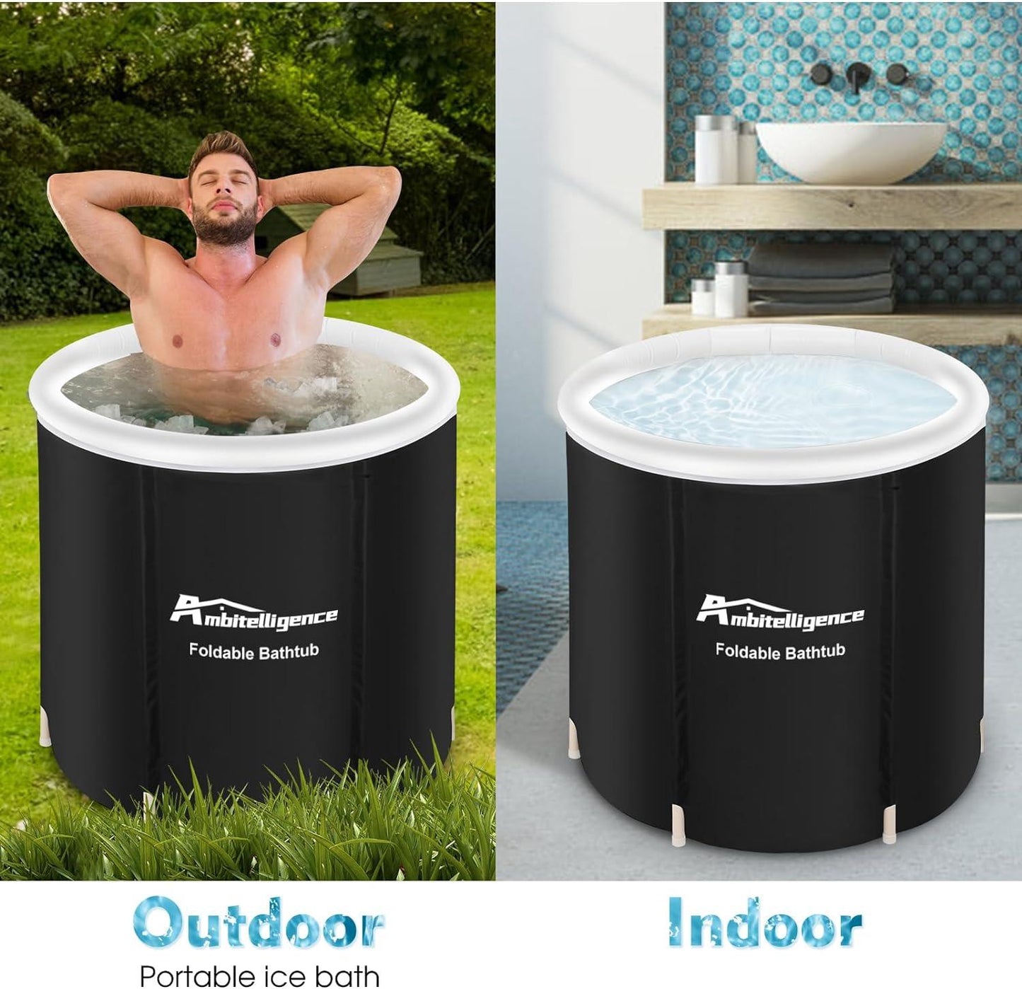 Foldable Bathtub Outdoor Cold Water Therapy Recovery Tub