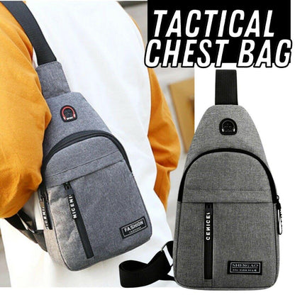 Mens Sling Bag Cross Body Handbag Chest Bag Shoulder Pack Sports Travel Backpack Grey