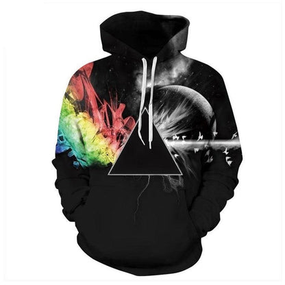 unisex Sun Refraction 3D Printed Hoodies