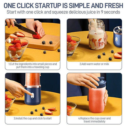 Portable Electric Blender Smoothie Mini Juicer Fruit Machine 400ml