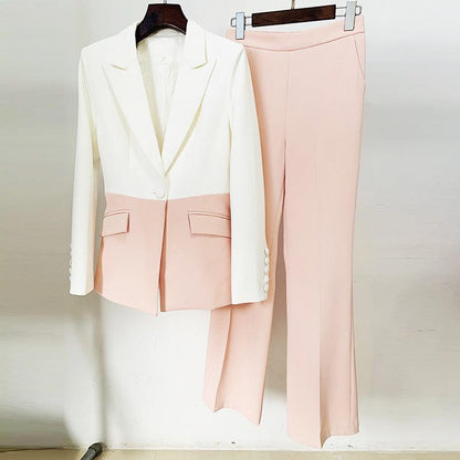 Ladies Elegant Stylish Pink & White Or Blue & White Suits