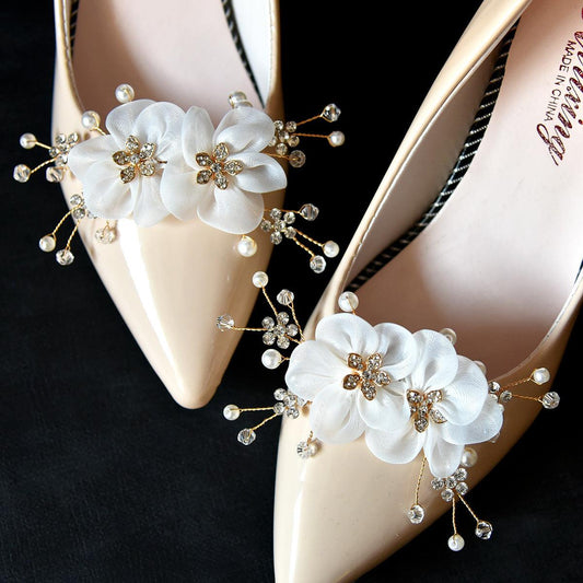 Bridal  Handmade Pearl Decorative Buckle For Wedding Shoes