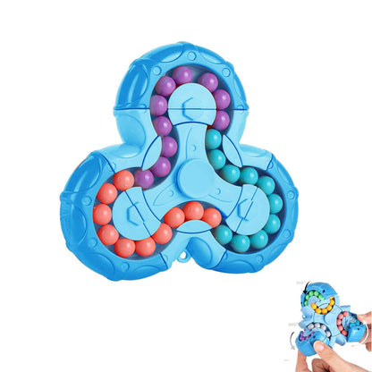 Fidget Spinner Toys 2-in-1 Magic Ball Brain Teaser STEM Game-Magic Bean Puzzle Toy Rotating Magic Bean Cube